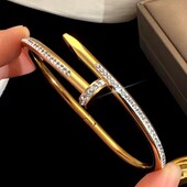 Жорсткий браслет stainless steel нержавіюча сталь 34