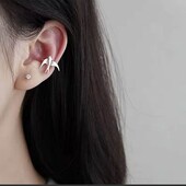 Срібна сережка кафа ластівка 925