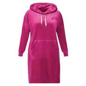 Esmara брендовое стильное велюровое платье с капюшоном цвет фуксия размер S M