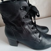 Шкіряні черевики на підборах р.6,5 см