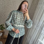 Прекрасна м'ятна блуза, об'ємні рукавчики, краса ❤️