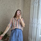 Натуральне, укорочена блуза в смужку ❤️