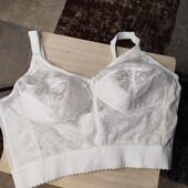 Білий широкий ліф- бюстьє Naturana