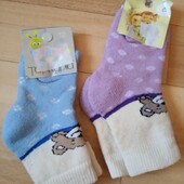 Нові махрові шкарпетки р. 12 одним лотом 2 пари