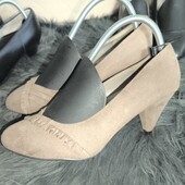 New look uk6 39p бежеві туфлі човники зі штучної замші