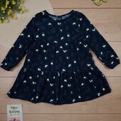 Дитяча вельветова сукня 2-3 роки okaidi з довгим рукавом плаття для дівчинки