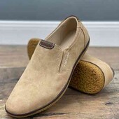 Мужские Мокасины. ЭКО нубук.Taccardi. цвет бежевый.