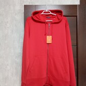 Брендовая новая флисовая худи с капюшоном на молнии р.М унисекс.