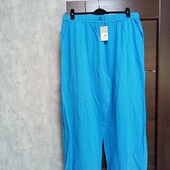 Новые брендовые коттоновые свободные летние брюки р.XL(18-20).