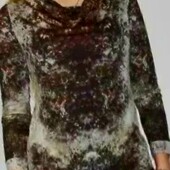 Вискоза/принт серо-коричневые камни (Италия) р.54