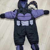 Зимний комбинезон,сиренего-синего цвета,размер 68.
