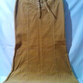 Divided вельветова максі спідниця 100 котон роз.34 В поясі на шнурівці і до низу розширена.