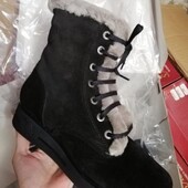 Зима! Натуральна шкіра + натуральне хутро цигейка! Розмір 37.