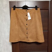 Розпродаж!!! Брендовая новая красивая юбка под замш на кнопках р.12-14.