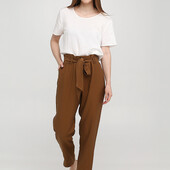 Замшевые брюки мом