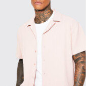 Стильна сорочка в рубчик