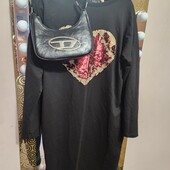 Плаття сукня світшот з паєтками стрейч на 46-48