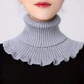 М’якіий теплий комірець з імітацією горловини колір сірий