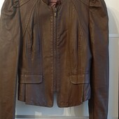 Куртка жіноча демісезонна Orsay коричнева шкіряна