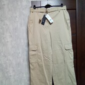 Новые брендовые коттоновые брюки-карго р.16.