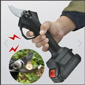 Секатор електричний з двома акумуляторами та точильним каменем