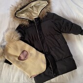 Зимовий комплект курточка+шапочка/шолом 4/5 років