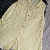 Peacocks, uk12 вершково жовта сорочка віскоза