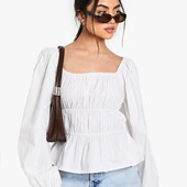 Коттонова блуза)))розмер 10/38 Boohoo