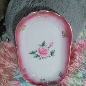 ❤️Фарфоровая коллекционная кобалевская перламутровая с позолотой тарелка❤️Германия.