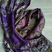 M&S брендовый женский стильный большой трехцветный палантин размер 70/170 см