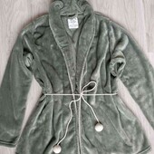 Love to lounge брендовый плюшевый теплый халатик цвет фисташки размер евро 38/40