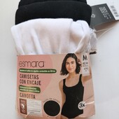 3 шт. Женская майка на тоненьких брительках от Esmara, М, рубчик , набор 3 шт.