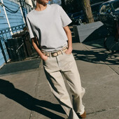 Вощені джинси trf із жатим ефектом 38