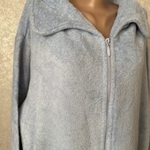 Теплющий флісовий халат у відмінному стані колір у реалі насичено блакитний 54-58 дивіться заміри