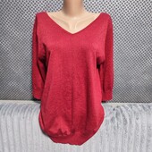 Симпатичный женский свитерок с люрексовой нитью, р.46(евро)