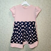 Сукня в горошок з поясом (4-5 років)