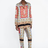 Сатінова прінтована сорочка