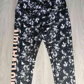 Motivation спортивные женские бриджи/ капри черные в принт размер S евро 38