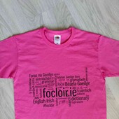 Fruit of the loom брендовая яркая стильная хлопковая футболка цвет фуксия размер S М