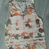 Bershka брендовая стильная новая майка в цветочный принт размер S М