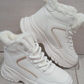 Кросівки зима з хутром Girnaive QQ (АВ050-3) розміри 36-41 колір бежевий