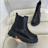 36-23см.Натуральна шкіра/натуральна вовна. Класні черевики/челсі❄️Зима!❄️