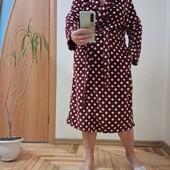 Теплий красивий халат з кишенями розмір 16-18