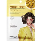 Тканинна маска для обличчя антиоксидантна та освітлююча з екстрактом маракуйя Bioaqua passion fruit