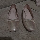 ❤️Брендовые золотые текстильные балетки новые❤️Турция.Оригинал!!!!!Стелька 27,5 см.