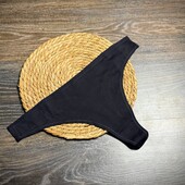 Арт.1340 жіночі трусики стринги котонові чорні від c&a розмір L.