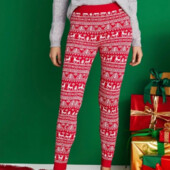 Арт.1423 легінси в'язані жіночі новорічні з орнаментом євро розмір s 36/38 esmara.