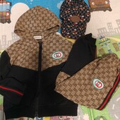 Класний костюмчик Gucci+кепка хлопчику на зріст 120 см