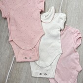 Primark.Набір боді для дівчинки 3 шт 3,4 кг