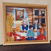 Картина вишита бісером "Святвечір"